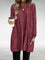 Nadia™ Cozy Pocket Tunic - Burgundy