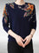 Alannah™ Elegant Floral Knit Jumper - Navy Blue