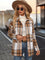 Kelly | Stylish Plaid Blazer Jacket - Light Coffee