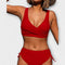 Moni - Stylish 2-Piece Bikini Set - Red