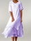 Eloise | Stylish Layered Midi Dress - Purple